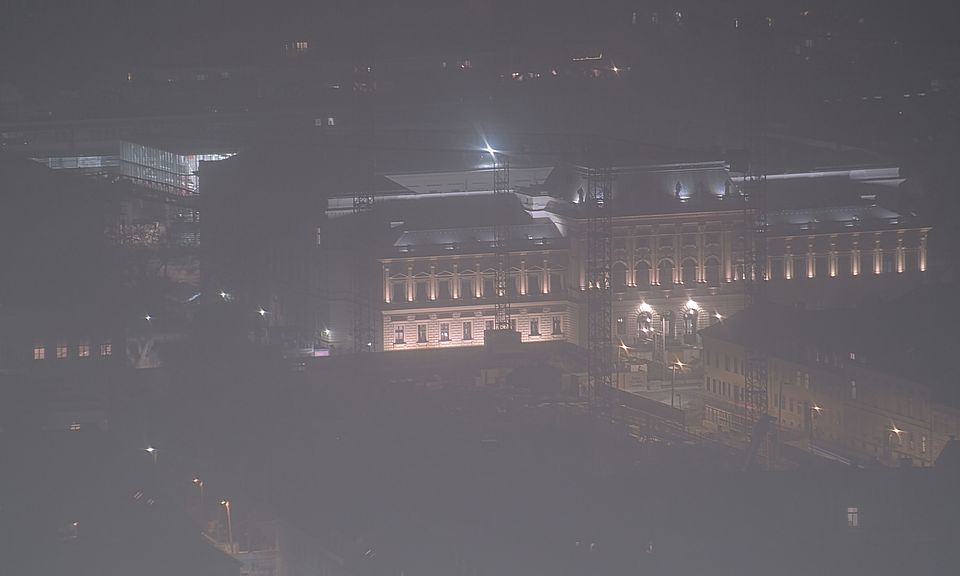 Livebild Baukamera 3 - Webcam 'Gesamtpanorama Westseite' - Baustelle Neubau Graz Center of Physics, Universität und TU Graz (ca. 5 Minuteninterval)